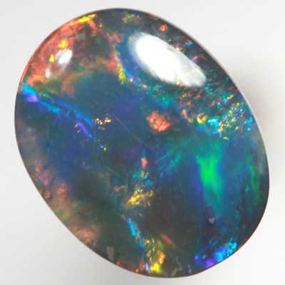 SOLID BLACK OPAL Gemmy golden multicolour SEE VIDEO